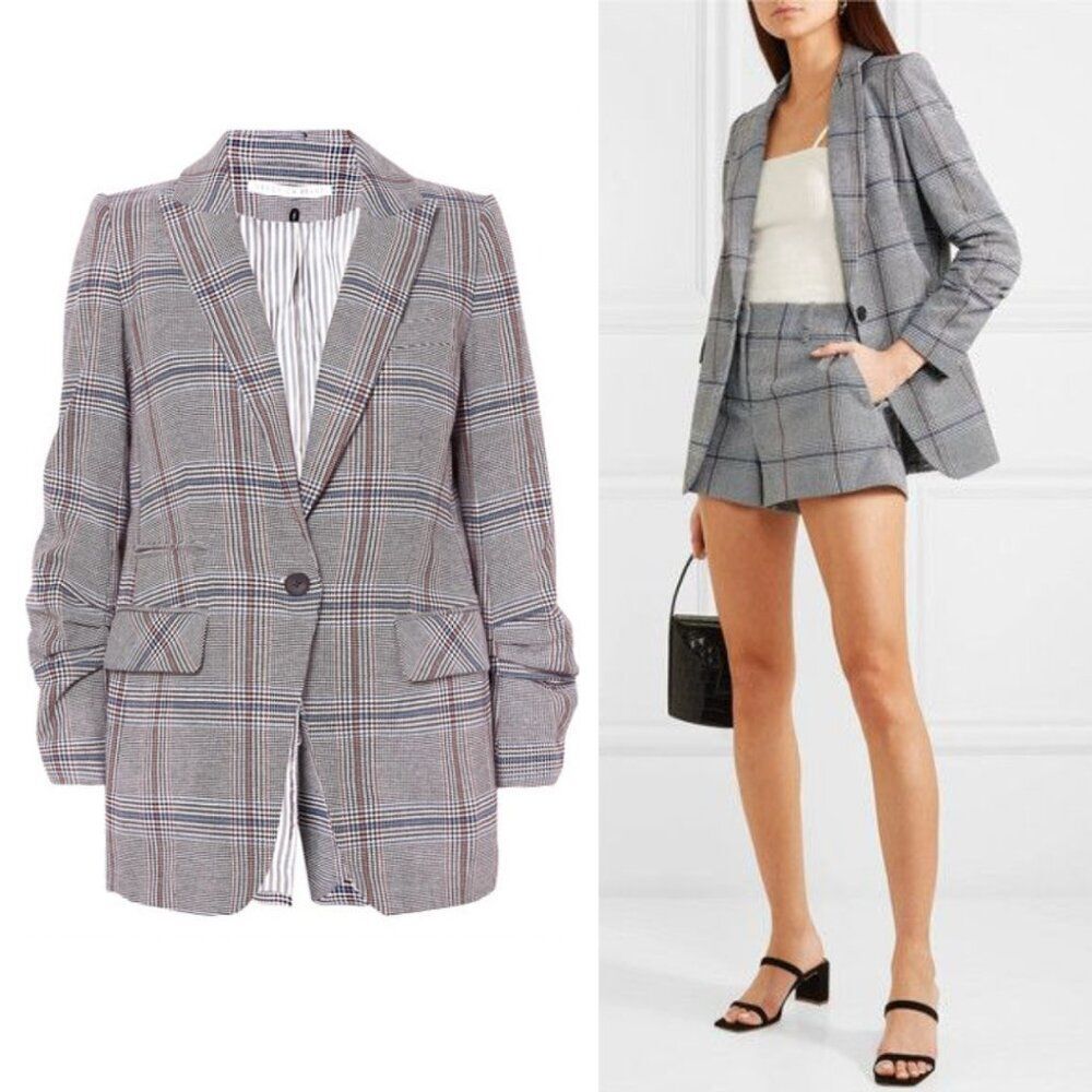 Veronica Beard Plaid Dickey Jacket Blazer